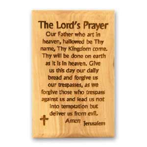The Lord's Prayer Olive Wood Magnet
