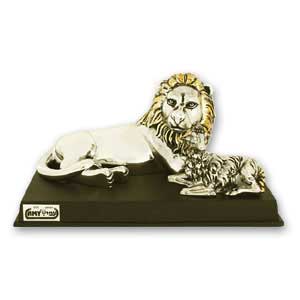 The Lion and the Lamb Silver Plated Mini-Figurine