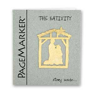 Nativity Bookmark, 24k Gold Plated