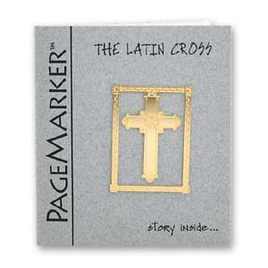 señalador dorado -cruz latina