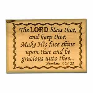Aaronic Blessing Olive Wood Magnet. 