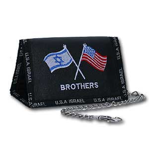 Tri-fold Wallet. USA and Israel Brothers Wallet.