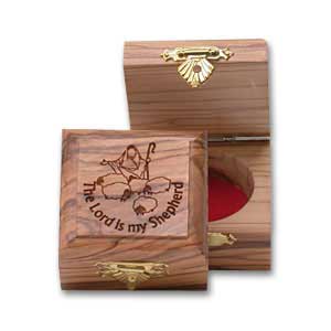 The Lord is My Shepherd Olive Wood Box