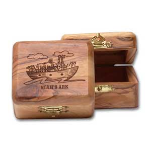 Noah's Ark Olive Wood Box