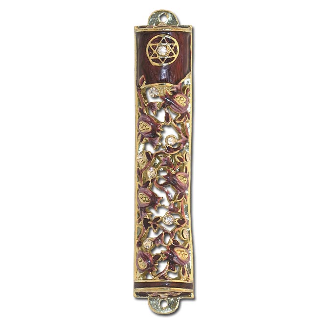 Mezuzah. Jewish Pomegranate.