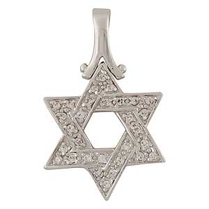 Gold-filled Star of David Pendant with Zircons