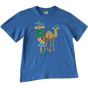 Camel at a Sign Post Kids T-Shirt