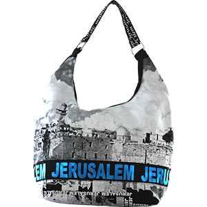 Bolso Kotel Jerusalen  en tela metalica Azul
