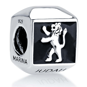 Lion of Judah Onyx Bead Charm, Sterling Silver. 30% OFF*