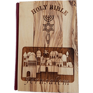Grafted In Olive Wood Covered Holy Bible in English
