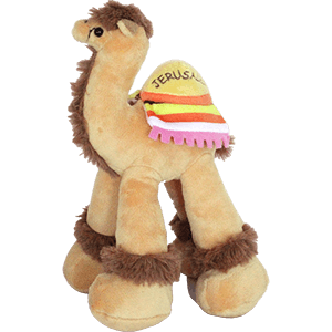 Camello de juguete de felpa colorido de Jerusalén