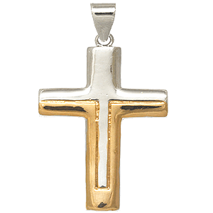 Unified Two-tone Gold-filled Cross Pendant
