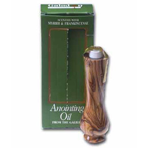 Anointing Oil in Olive Wood Flask