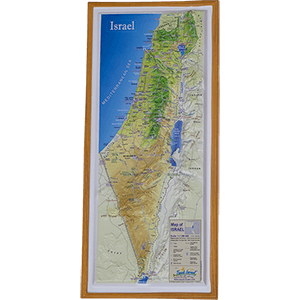 Relief Map of Israel, Large or Small.