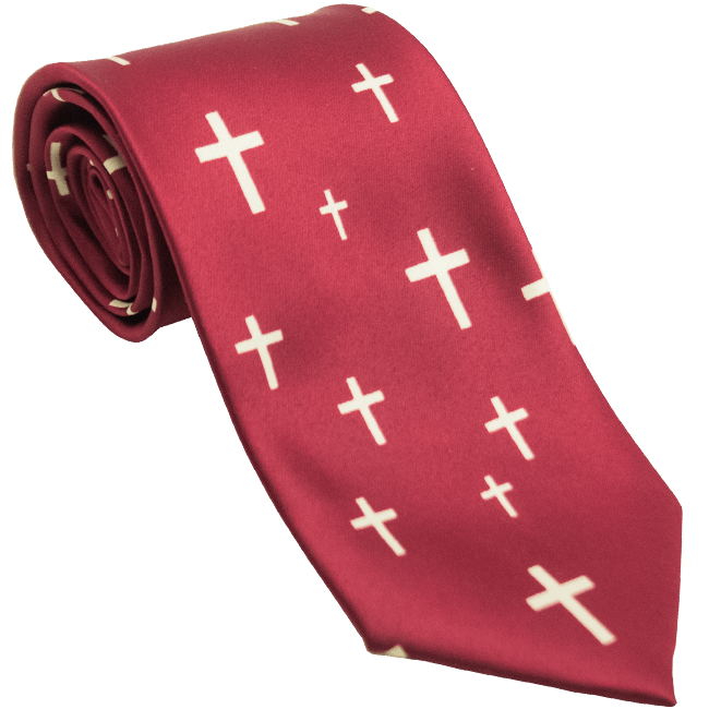 Burgundy Cross Neck Tie