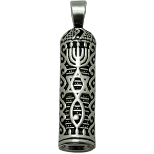 Mezuzah Pendant. Sterling Silver. Grafted In.